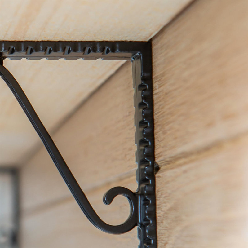 Hammer & Tongs - Notched Scroll Iron Shelf Bracket - D105mm - Raw