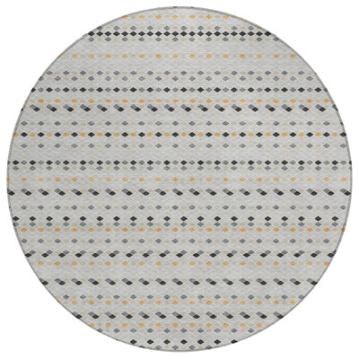Tapis intérieur lavable rayé 8 pi