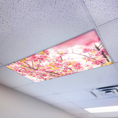 Flower- Magnetic Fluorescent Light Cover for Ceiling Lights Classroom -  2x4 -  by Octo Lights