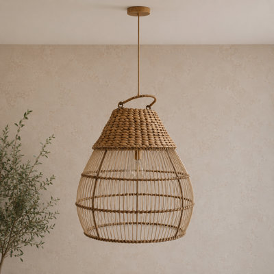 Cora Handwoven Rattan Pendant Shade