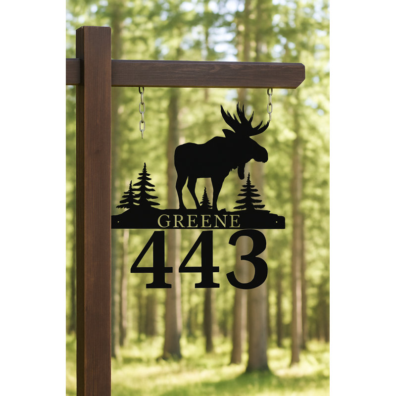 Plaque d'adresse sur 2 lignes Moose, Oui