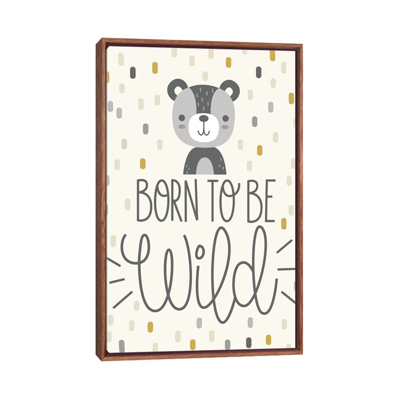 «Cute and Wild III», art encadré, H 40 po x l 26 po x P 1,5 po, Toile classique avec cadre brun