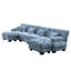 Canapé modulaire à combinaison libre, canapé en forme de U pour le salon, canapé confortable à 4 places avec 2 repose-pieds, chenille-766523083