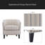 Fauteuil demi-tonneau rembourré à rayures