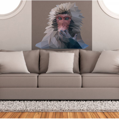 Polygonal Monkey Wall Decal
