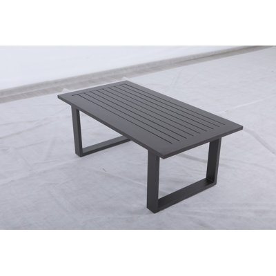 Bakerstown Rectangular Metal Outdoor Coffee Table , 42'' in. W 24'' in. D
