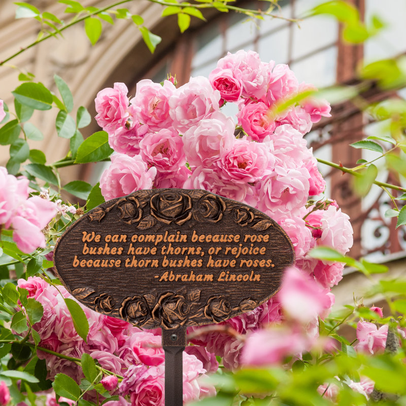 Plaque de jardin en aluminium avec texte et chiffres, 37, Cuivre antique