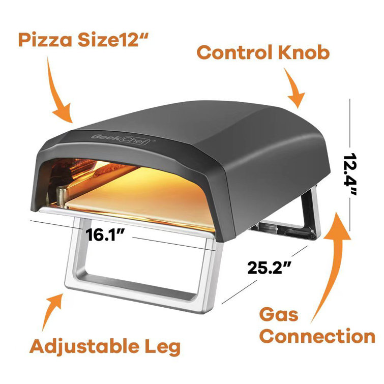 Geek Chef Portable Indoor/Outdoor Propane Gas Grill 