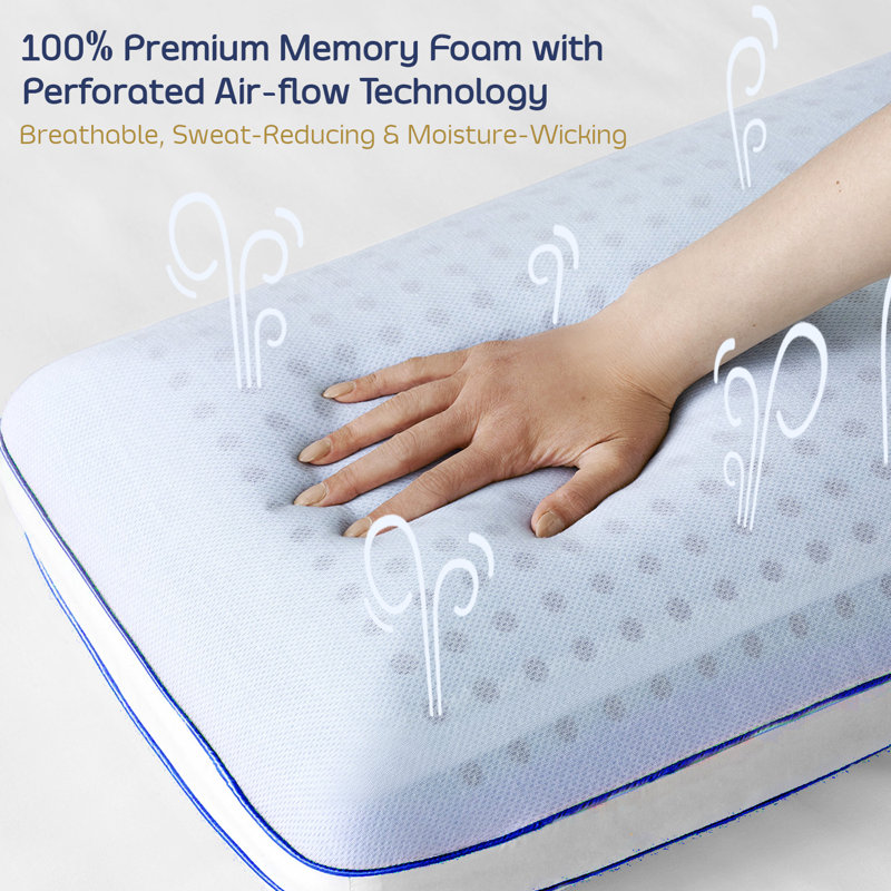 Silvestri Alwyn Home Memory Foam Firm Support Pillow, King