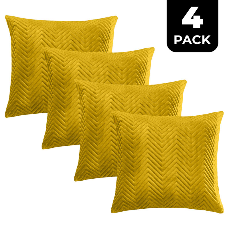 Square Cushion Cover, Ochre