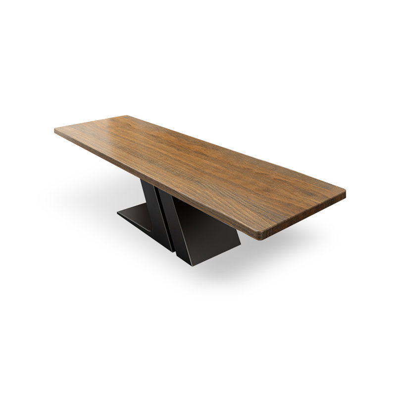 Brown Rectangle Solid Wood Dining Tables, 29.53"H x 78.74"L x 31.5"W