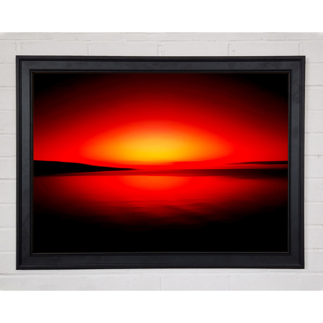 Gerahmtes Leinwandbild Red Horizon