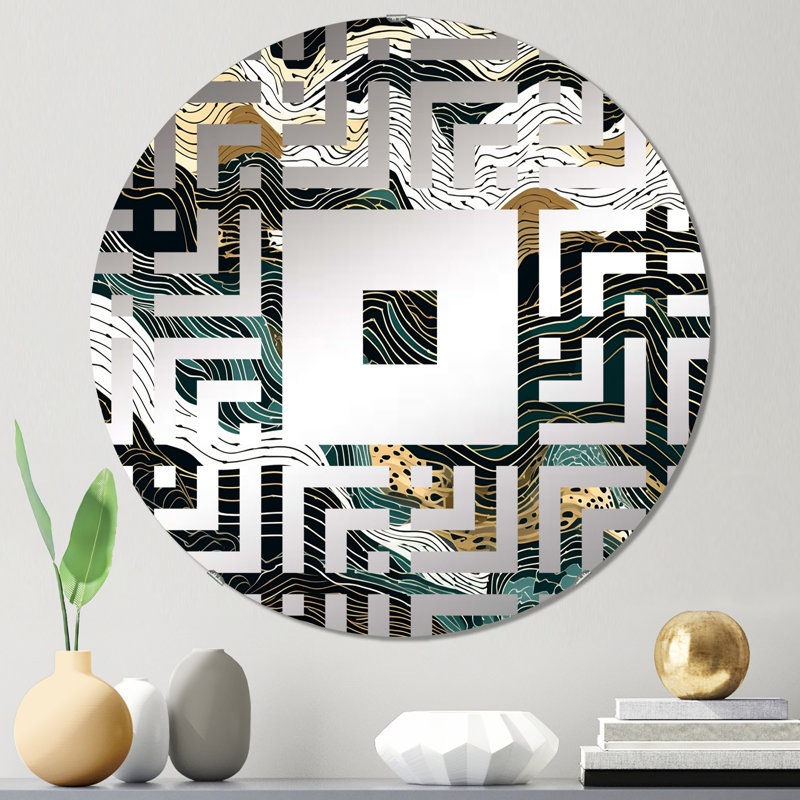Mertztown - Miroir mural carré, 31,4 po x 31,4 po