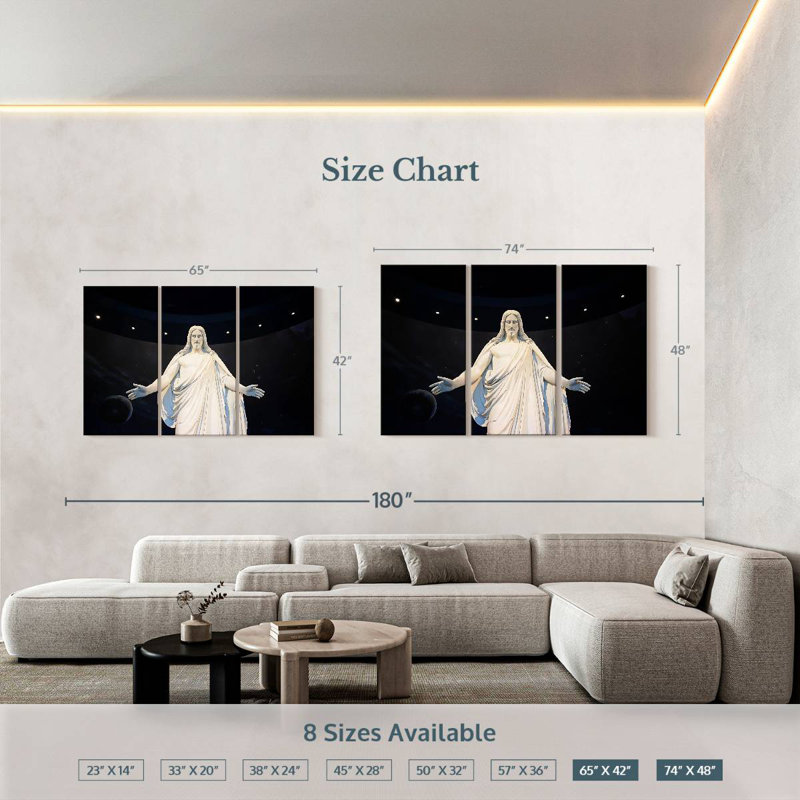 Leisha LDS Jesus, 42" H x 65" W