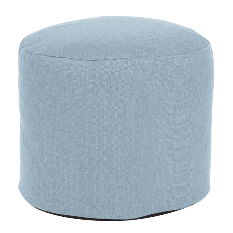 Vinita Upholstered Pouf, Breeze