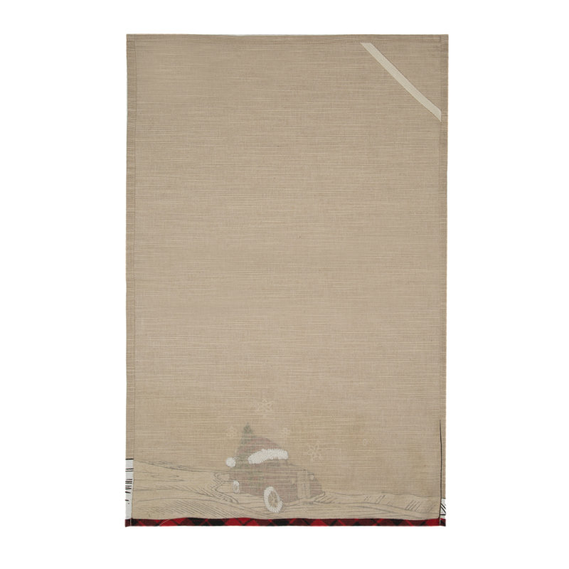 Serviette de thé Lety Snow brodée Softy
