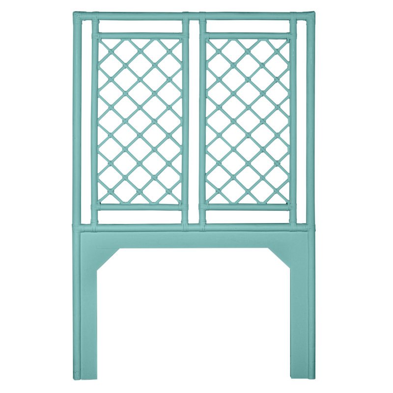 X & Diamond Low Profile Standard Bed, Twin, Turquoise