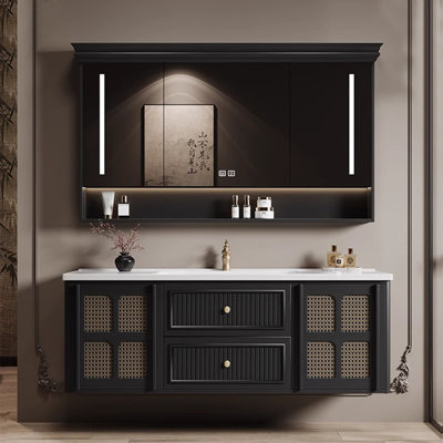Armoire de salle de bain minimaliste de style français rétro