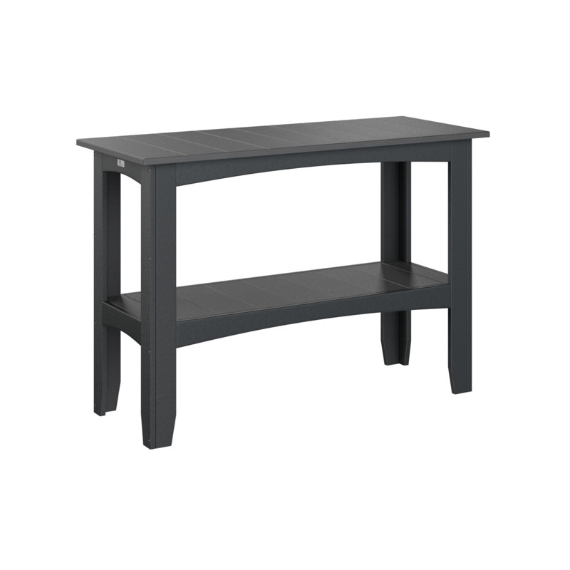 Outdoor Bar Table, Black, Smoke Gray