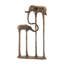 Sculpture décorative de table représentant un éléphanteau et son petit, 25,4 x 9,9 x 46 cm, en aluminium moulé avec une finition bronze antique. Décoration intérieure sur le thème de la faune sauvage.