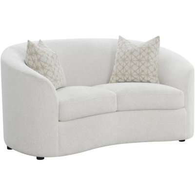 Ashiley 65.5" Flared Arm Curved Loveseat with Reversible Cushions