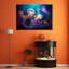 Jellyfish Neon Abstraction - No Frame Print on Canvas-1542952005