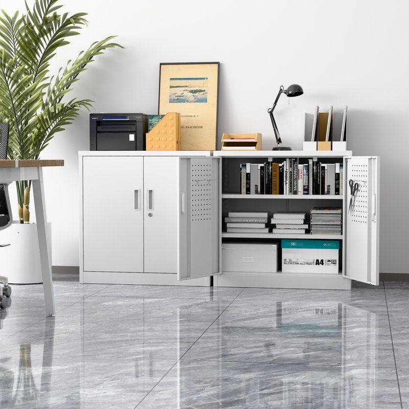 Steel Single Storage Cabinet ( H x 80cm W x D), AG-Pegboard-WHITE