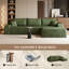 Canapé modulaire 108 po pour salon modulaire en L en tissu de velours côtelé désossé avec méridienne-708285139-708600885