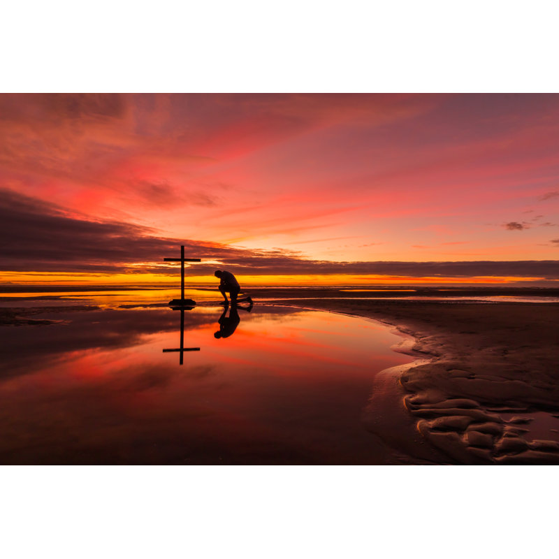 Prayerful Man - Wrapped Canvas Print, 20cm H x 30cm W x 3.8cm D