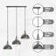 Bainter 3 - Light Brushed Silver Kitchen Island Pendant