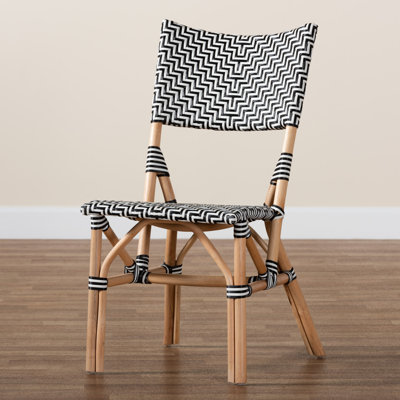 Chubbuck Rattan Side Chair in BlueWhiteBrown