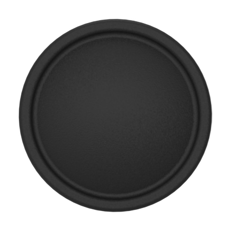 Satin Black Round Brass Cabinet Knob with Mounting Hardware