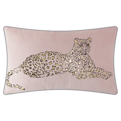 Decorative Leopard Throw Pillow Cover Velvet Animal Print Design