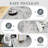 5x7 Washable Area Rug Vintage Distressed Floor Cover Living Room Foldable Thin Rug Indoor Traditional Non Slip Carpet Floral Print Mat for Bedroom Dining Room, Grey-85943527-85943523