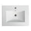 Plateau de meuble-lavabo en céramique 24 po, P 24 po x l 18,3 po x H 6,7 po, blanc brillant (seulement le lavabo) (n'inclut que le lavabo de salle de bain)