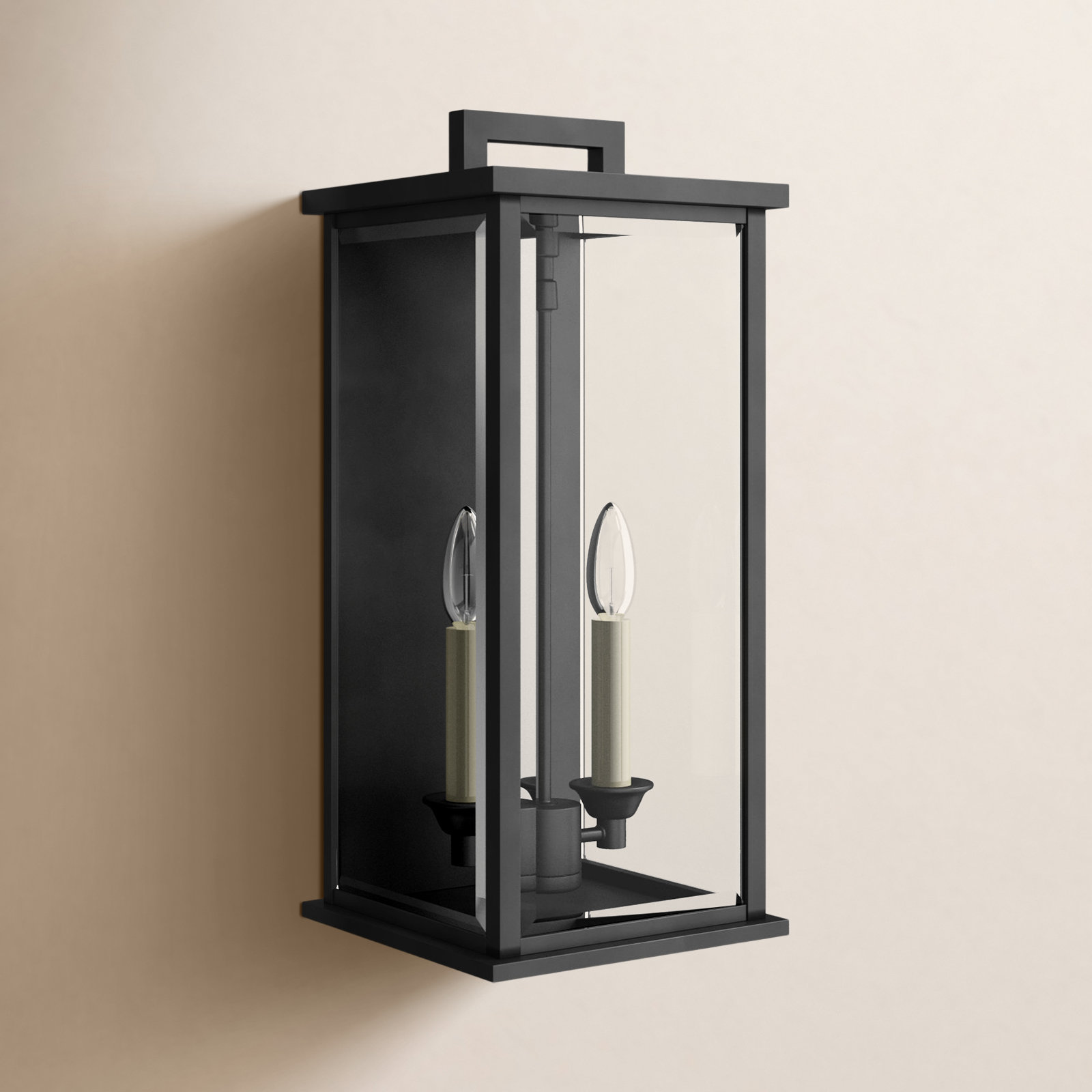 2-Light Outdoor Light, 18.25" H x 7.75" W x 7.75" D
