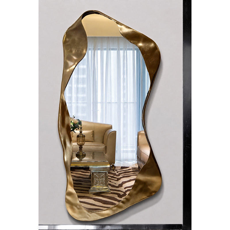 Sculptural Gold Full-Length Mirror