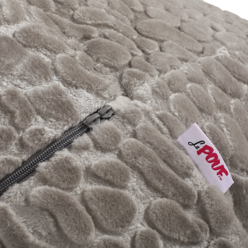 Margot Classic Bean Bag, Gray Pebble Pattern Faux Fur
