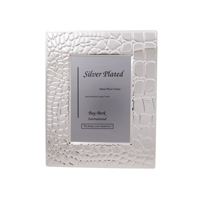 Maust Silver Metal Embossed Picture Frame