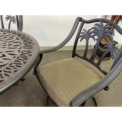 Maccharles 7 Piece Dining Set with Cushions by Bayou Breeze