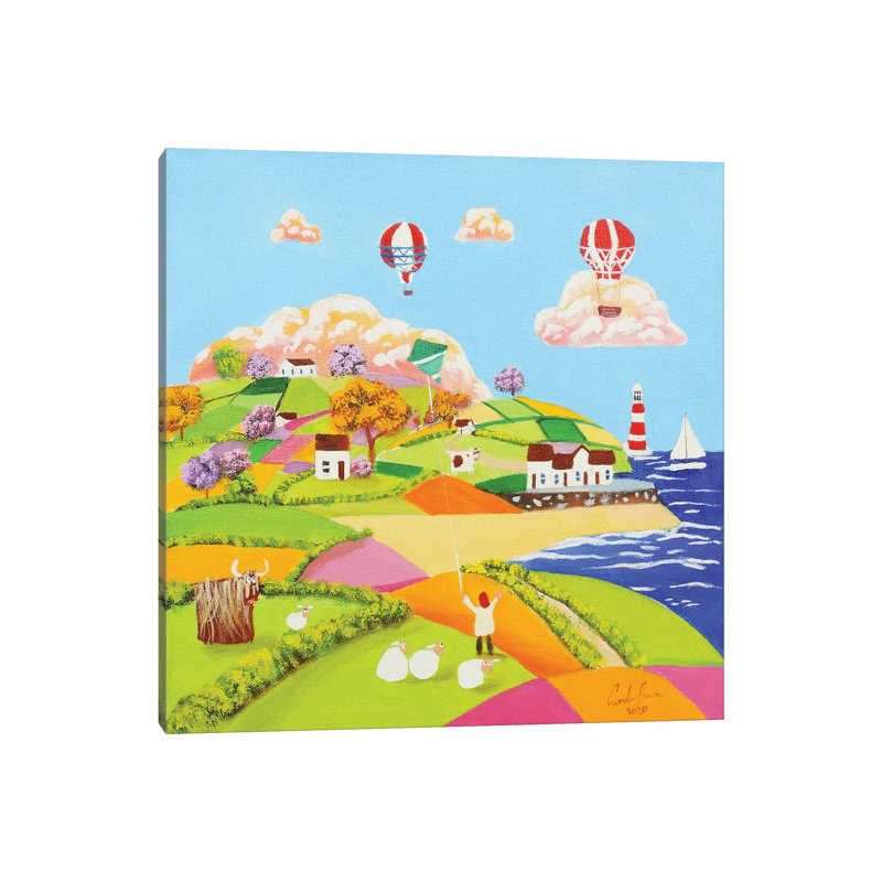 A Sunny Day by Gordon Bruce - Wrapped Canvas Painting, 45.72 cm H x 45.72 cm W x 1.91 cm D