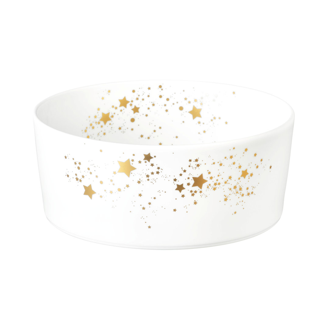 Seltmann Weiden Schale rund mit Deckel 21x9 cm Liberty Golden Stars