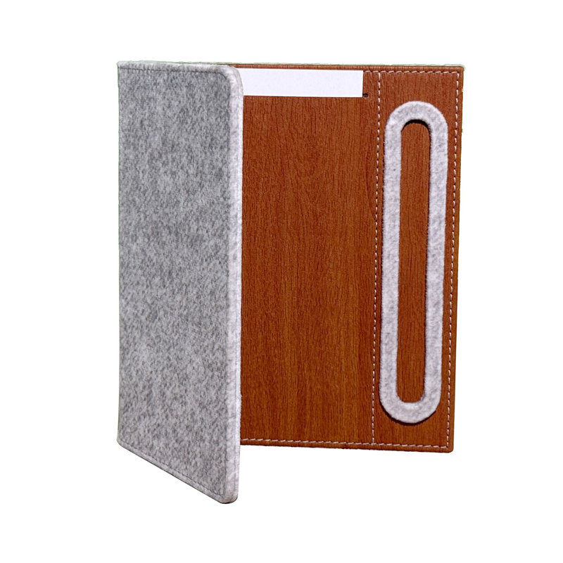 Leather Booklet Notepad Holder, White