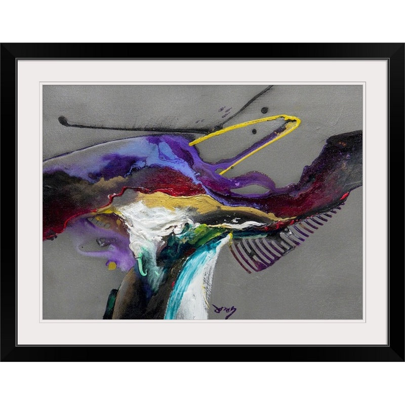 «Gesture X III» par Frioucheburg, impression, H 25 po x l 32 po x P 1 po, Cadre noir