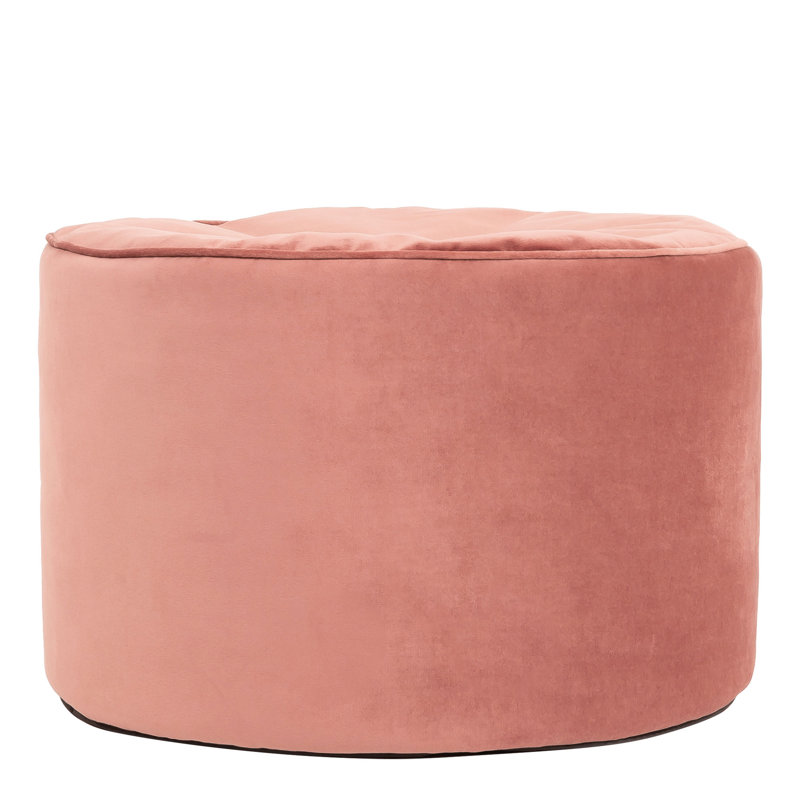 Milano 55Cm Wide Velvet Round Pouffe Ottoman, Dusk Pink
