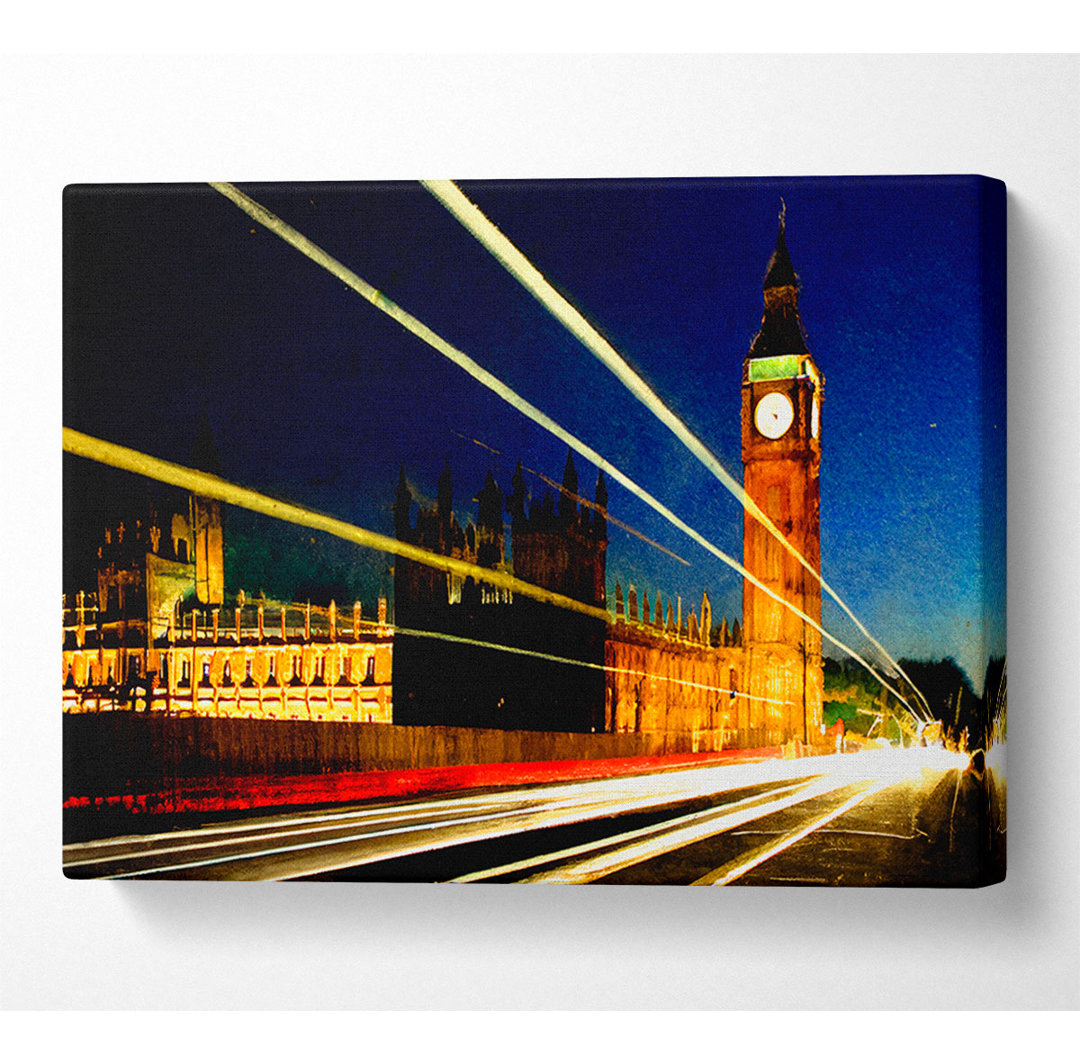 London Big Ben Lights - Kunstdrucke auf Leinwand