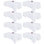 Paquet de 8 nappes blanches rectangulaires de 60 po x 102 po pour tables rectangulaires de 6 pieds, nappe lavable en polyester résistante aux plis