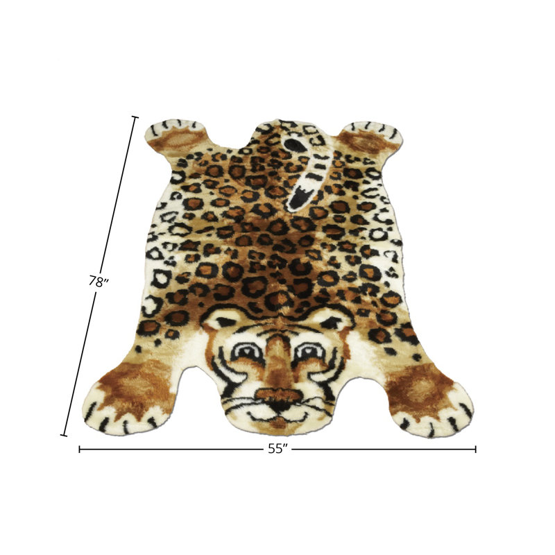 Tapis de jeu Leopard, 4 pi 7 po x 6 pi 7 po