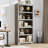 Farmhouse Bookcase with Adjustable Shelves, Floor Standing Open Display Storage Rack, Anti-Slip Design-522821313-522821314
