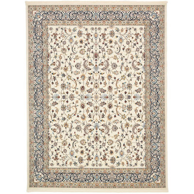 Tapis oriental Jackson / ivoire / bleu Jackson